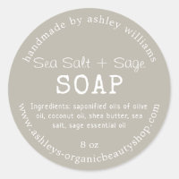 Sel marin + savon | Emballage de soins de la peau
