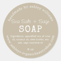 Sel marin + savon | Emballage de soins de la peau