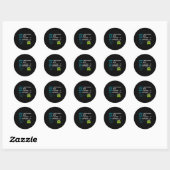 Sticker Rond Sélectionner la grenouille de motivation - Drôle P (Feuille)