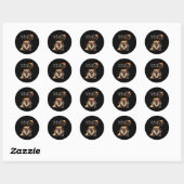 Sticker Rond Selfie Avec Totalité Eclipse Capybara Lover (Feuille)