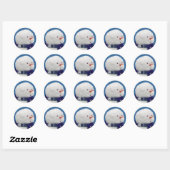 Sticker Rond Selfie de Snowman (Feuille)