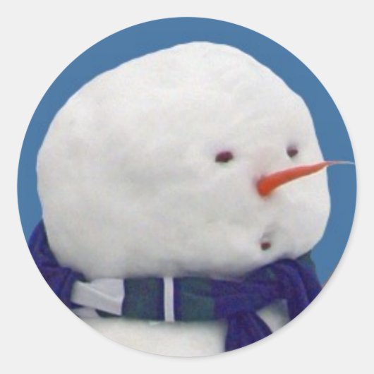 Sticker Rond Selfie de Snowman (Devant)
