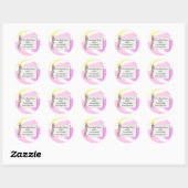 Sticker Rond Selflove inspirational phrase (Feuille)