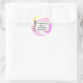 Sticker Rond Selflove inspirational phrase (Sac)