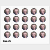 Sticker Rond Selfy Photo prise 12-20-15 (Feuille)