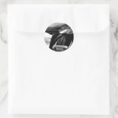 Sticker Rond Selle noire et blanche (Sac)