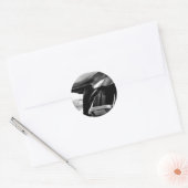Sticker Rond Selle noire et blanche (Enveloppe)