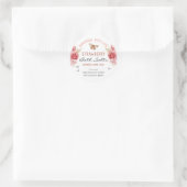 Sticker Rond Sels de bain de douche personnalisés Papillons Flo (Sac)