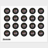 Sticker Rond Semaine d'appréciation de l'application Groovy Col (Feuille)