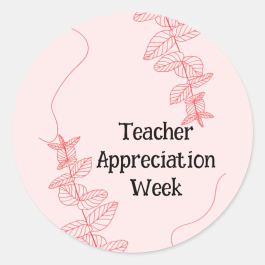 Sticker Rond Semaine d'appréciation de l'enseignant (Devant)
