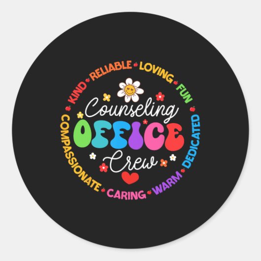 Sticker Rond Semaine d'appréciation de l'équipe du bureau de co (Devant)