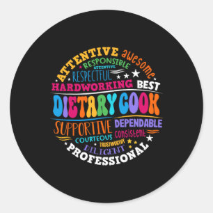 Sticker Rond Semaine d'appréciation des cuisiniers en diététiqu