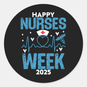Sticker Rond Semaine d'appréciation des infirmières - Joyeuses