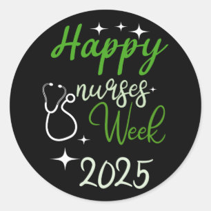 Sticker Rond Semaine d'appréciation des infirmières - Joyeuses