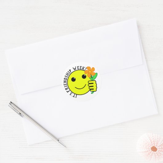 Sticker Rond Semaine de l'amitié (Enveloppe)