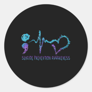 Sticker Rond Semaine de sensibilisation à la prévention du suic