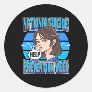 Sticker Rond Semaine nationale de prévention du suicide Souteni