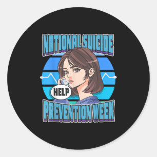 Sticker Rond Semaine nationale de prévention du suicide Soutien
