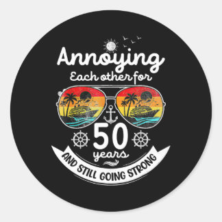 Sticker Rond S'embêter mutuellement 50 ans 50e anniversaire de 