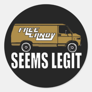 Sticker Rond Semble la sucrerie libre de pièce de théâtre