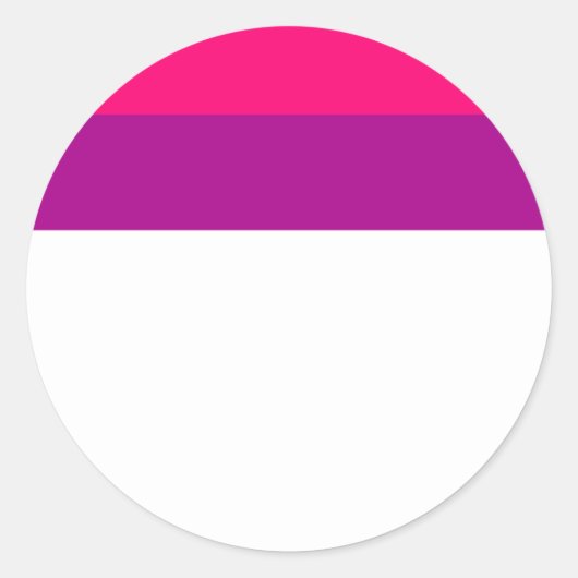 Sticker Rond Semi-bisexual pride flag (Devant)