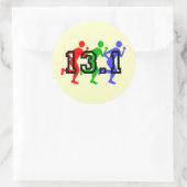 Sticker Rond Semi-marathon en marche (Sac)