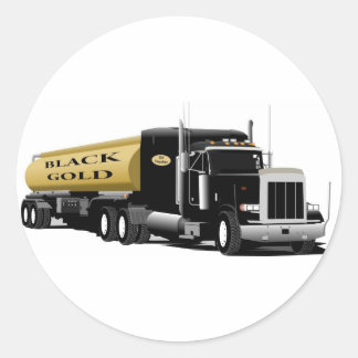 Sticker Rond Semi-or noir