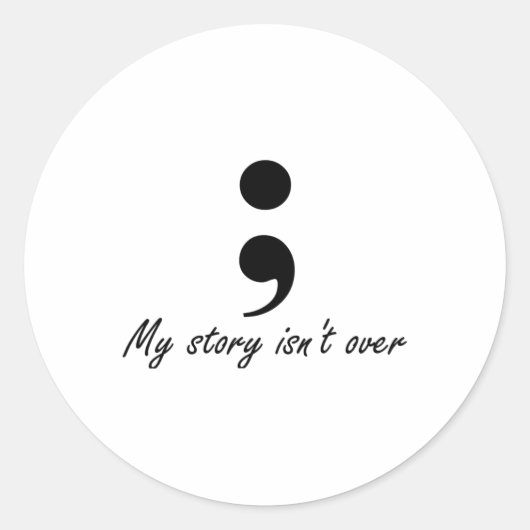 Sticker Rond Semicolon (Devant)