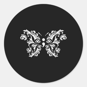 Sticker Rond Semicolon de papillon - Guerrier de sensibilisatio