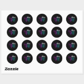 Sticker Rond Semicolon de sensibilisation à la prévention (Feuille)