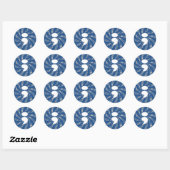 Sticker Rond Semicolon sur les raies (Feuille)