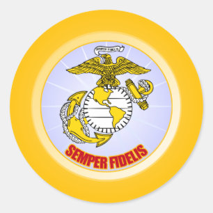 Sticker Rond Semper fi [l'EGA]