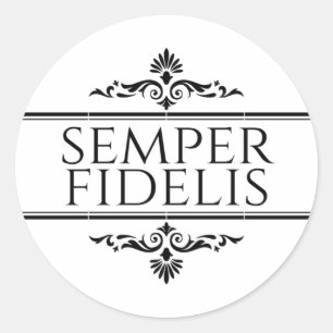 Sticker Rond Semper Fidelis