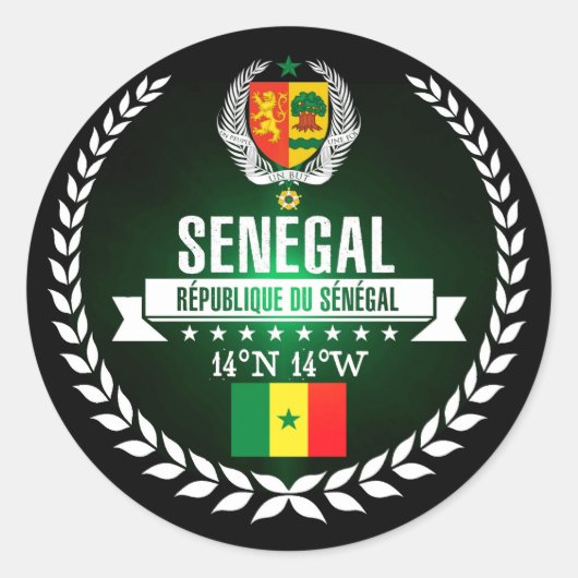 Sticker Rond Sénégal (Devant)