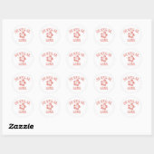 Sticker Rond Sénégal Fille rose (Feuille)