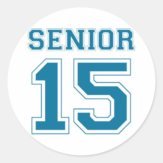 Sticker Rond Senior 2015 - Blue (Devant)