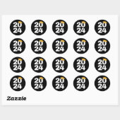 Sticker Rond Senior 2024 Class Of 2024 Graduation 2024 (Feuille)
