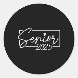 Sticker Rond Senior 2025 Cl De 2025 Graduation Pour College Hig