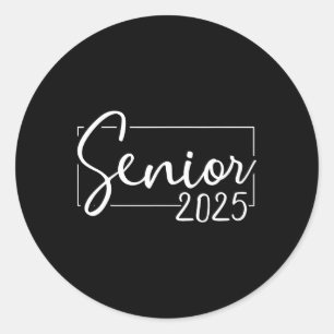Sticker Rond Senior 2025 College High School Graduation Year Cl