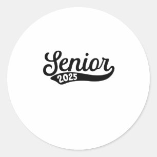 Sticker Rond Senior 2025 Graduation Dernière journée de l'école
