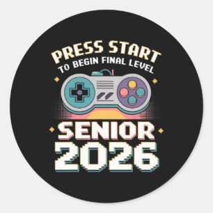Sticker Rond Senior 2026 Mode Joueur Activé Appuyez sur Démarre