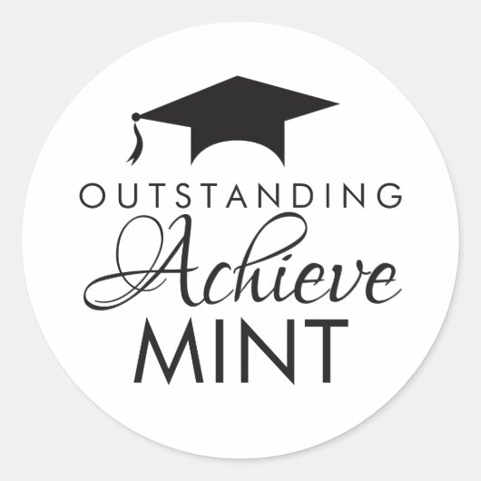 Sticker Rond Senior Class of 2026 Graduation Party Mint  (Devant)