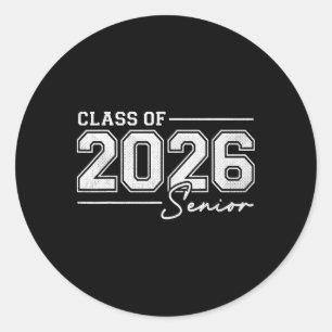 Sticker Rond Senior drôle 2026 Cl de 2026 Seniors Retour à l'éc