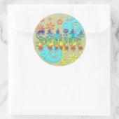 Sticker Rond Senior - Fleurs (Sac)