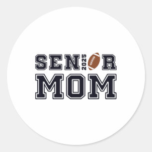 Sticker Rond Senior Footll Maman Cl Of 2025 Graduation Graduate