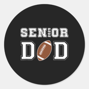 Sticker Rond Senior Footll Papa Cl Of 2025 Graduate