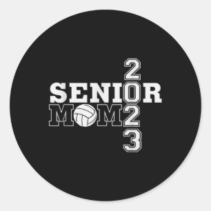 Sticker Rond Senior Maman Classe de volleyball Maman