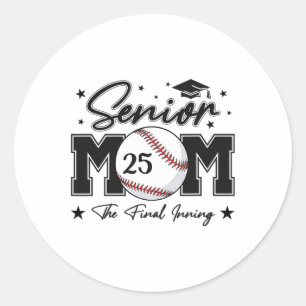 Sticker Rond Senior Mom The Final Inning Bysebyll Cl De 2025 Wo