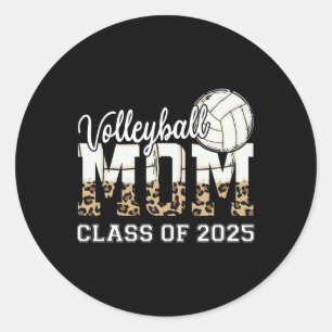 Sticker Rond Senior Volleyll Mom Cl Of 2025 Graduate