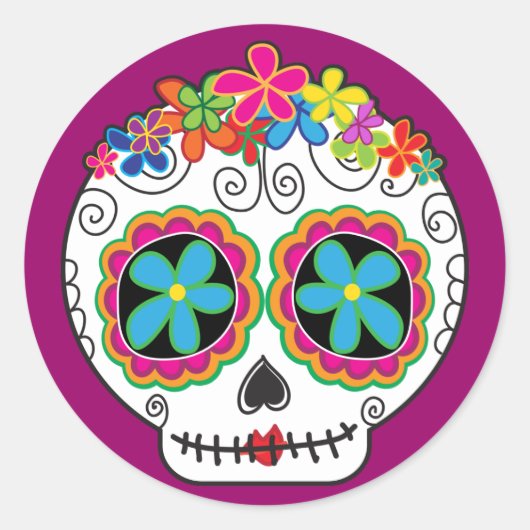 Sticker Rond Señorita Calavera (Devant)